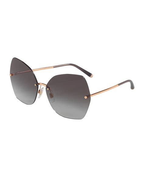 dolce and gabbana rimless butterfly sunglasses|dolce and gabbana sunglasses prices.